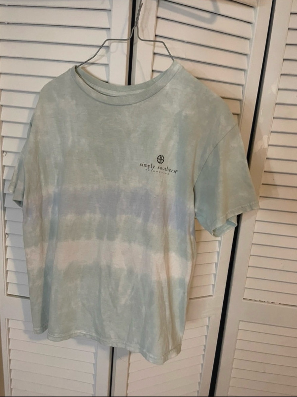Simply Southern Sage and White Tie-Dye Short Sleeve Tee